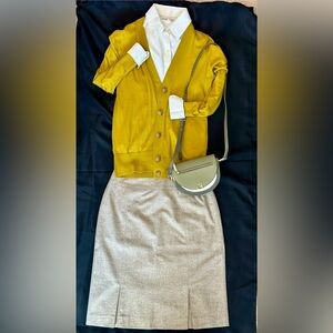 Vintage Early 00’s Banana Republic Pencil Skirt with lower pleats (Size 4P)